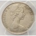 AUSTRALIA 1966 . TWENTY 20 CENTS COIN . VARIETY . WAVY 2